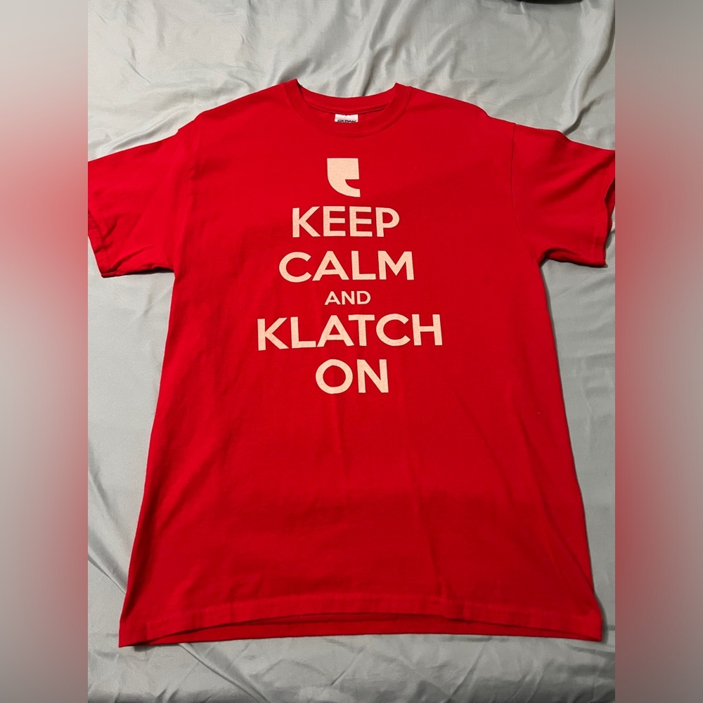 Klatch Coffee Keep Calm T-Shirt Mens Size Medium Red